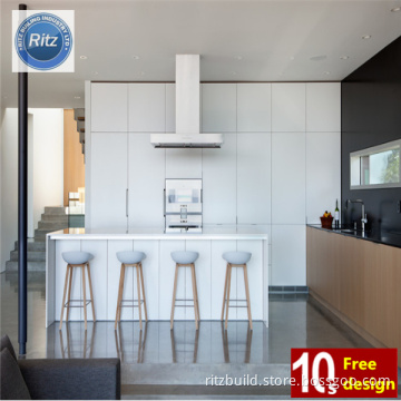 White Modern Kitchen Cabinets, High Gloss PVC Kitchen Cabinet
